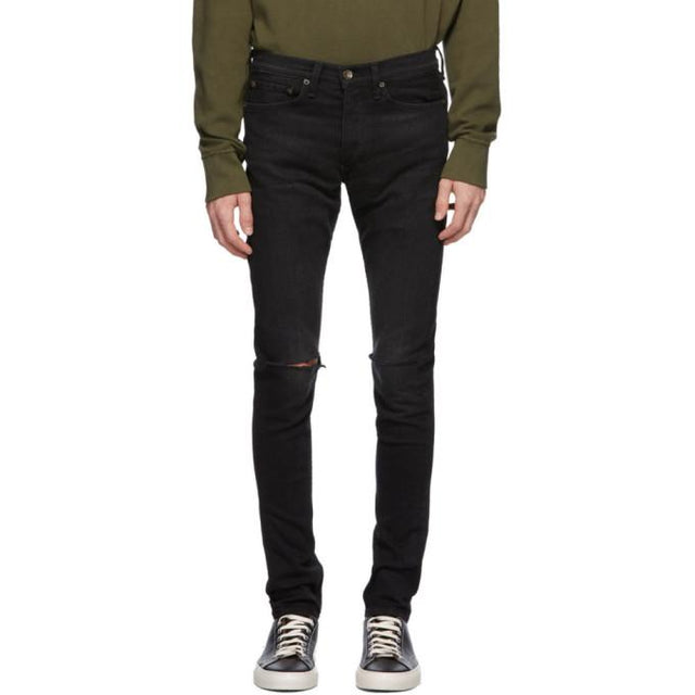 rag and bone Black Ripped Fit 1 Jeans