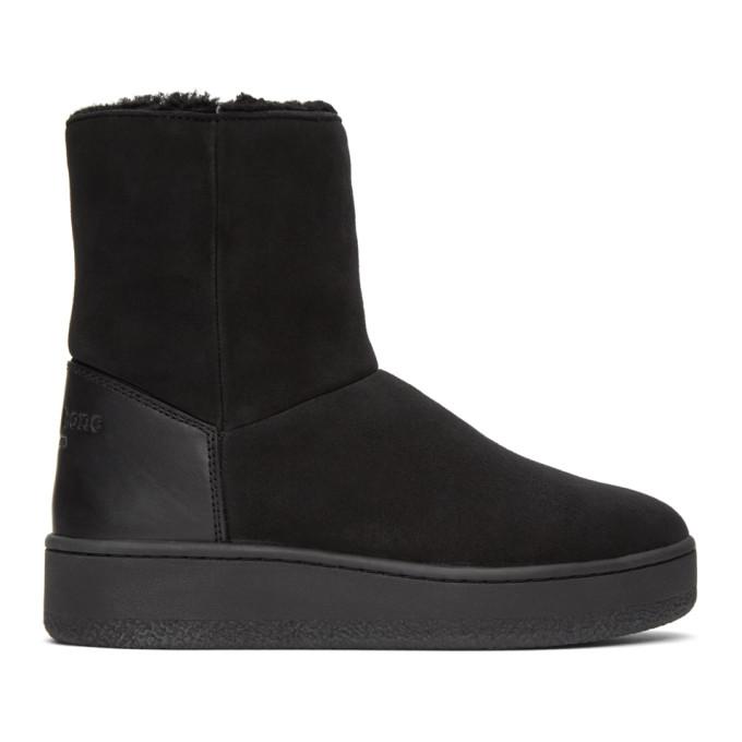 rag and bone Black Shearling Oslo Boots