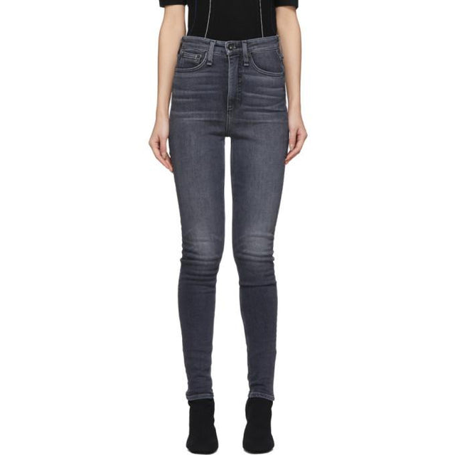 rag and bone Black Super High-Rise Jane Jeans