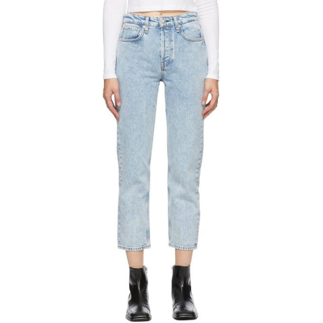 rag and bone Blue Maya High-Rise Slim Jeans