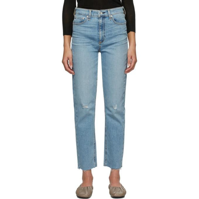 rag and bone Blue Nina Ankle Cigarette Jeans