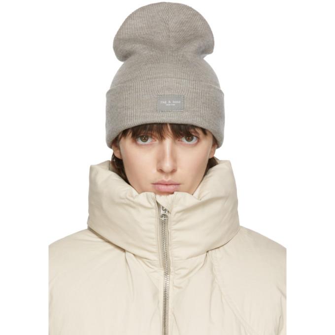 rag and bone Grey Wool Addison Beanie