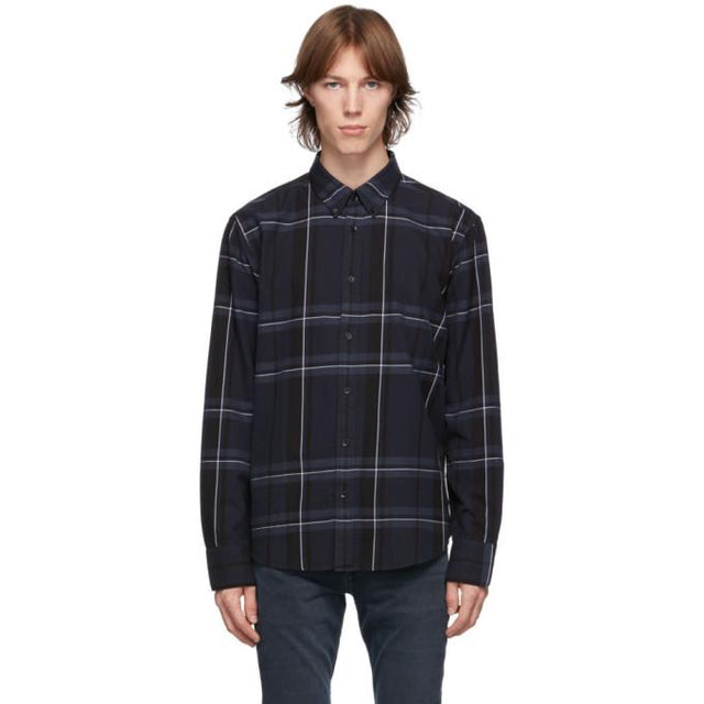 rag and bone Navy Check Fit 2 Thomlin Shirt