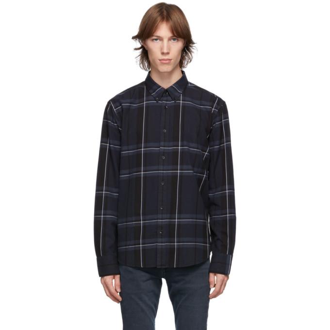rag and bone Navy Check Fit 2 Thomlin Shirt