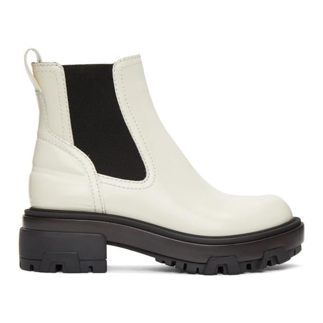 rag and bone Off-White Leather Shaye Boots