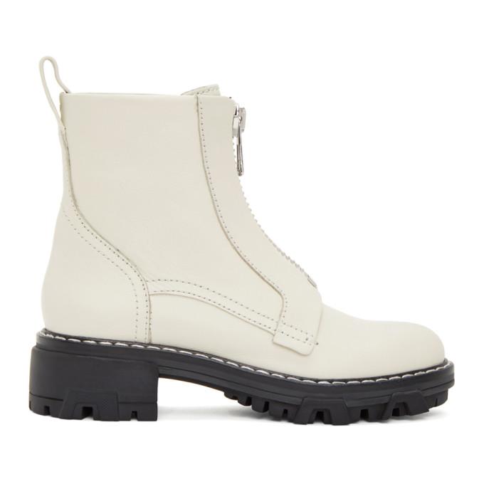 rag and bone Off-White Shiloh Zip Boots
