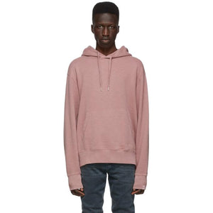 rag and bone Pink Garment-Dyed Damon Hoodie