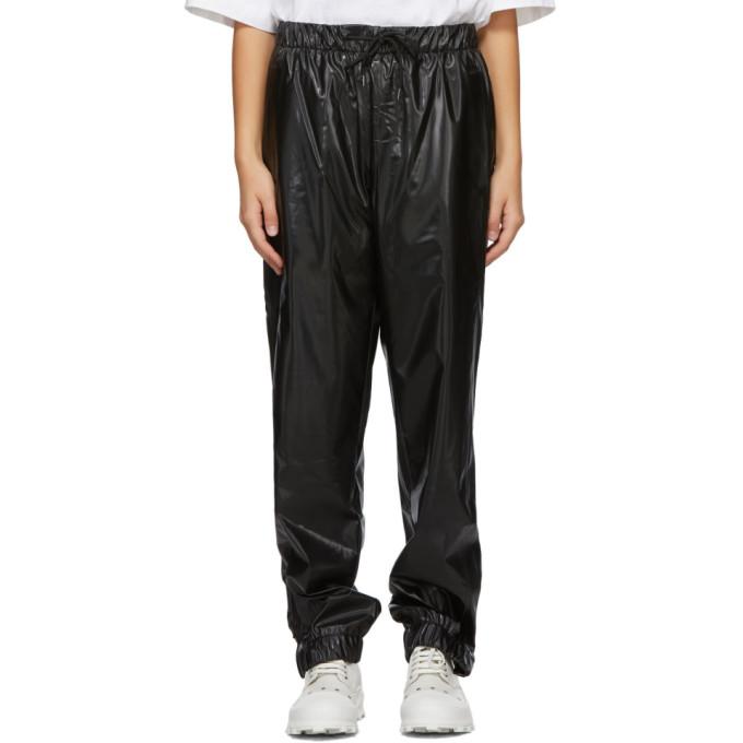 RAINS Black Satin Lounge Pants