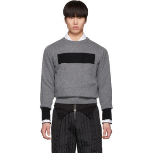 Random Identities Grey and Black Anti Logo Crewneck