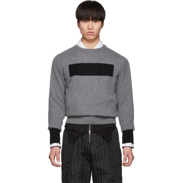 Random Identities Grey and Black Anti Logo Crewneck