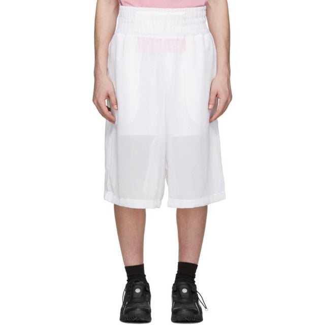 Random Identities White Mesh Boxing Shorts