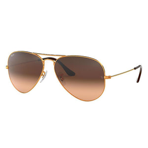 Ray-Ban Aviator Gradient Bronze-Copper, Pink Lenses - RB3025-BlackSkinny