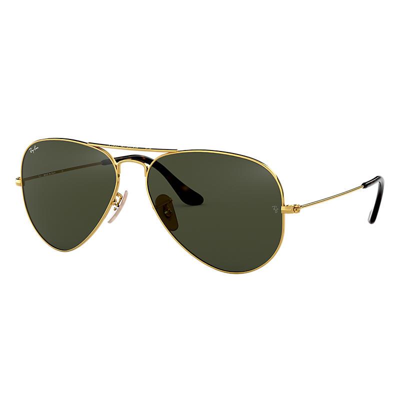 Ray-Ban Aviator Havana Collection Gold, Green Lenses - RB3025-BlackSkinny