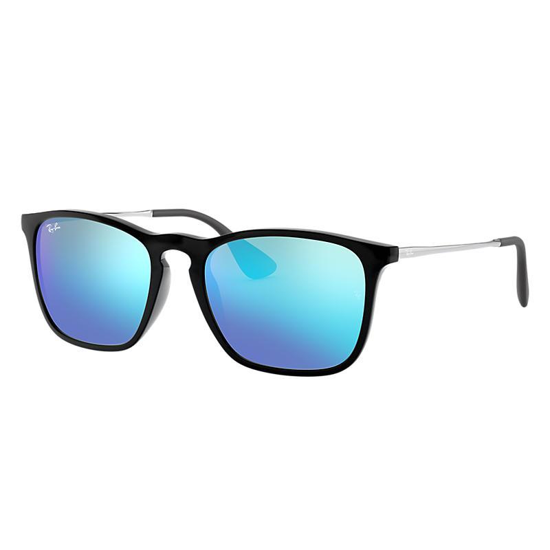 Ray-Ban Chris Gunmetal, Blue Lenses - RB4187-BlackSkinny