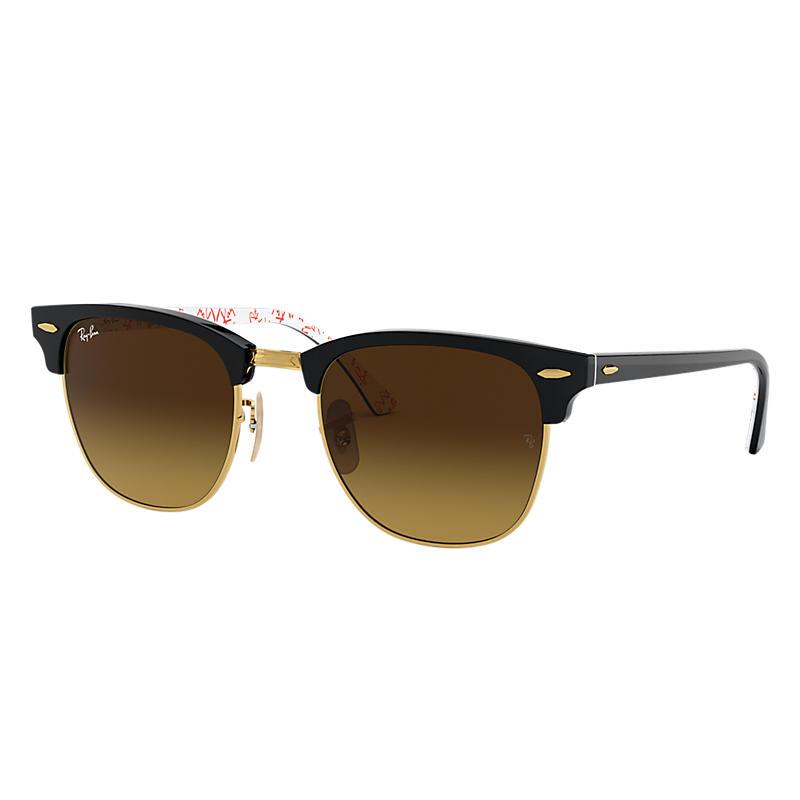 Ray-Ban Clubmaster @collection Black, Brown Lenses - RB3016-BlackSkinny