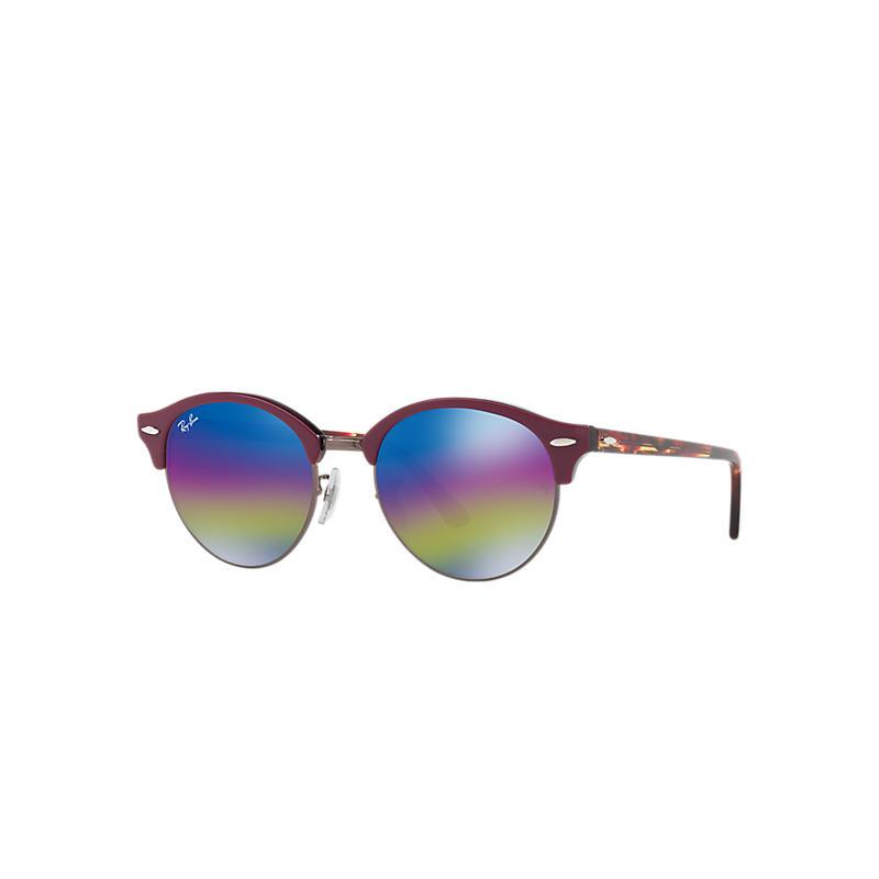 Ray-Ban Clubround Mineral Flash Lenses Red, Blue Lenses - RB4246-BlackSkinny
