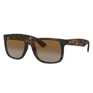 Ray-Ban Justin Classic Low Bridge Fit Tortoise, Polarized Brown Lenses - RB4165F-BlackSkinny
