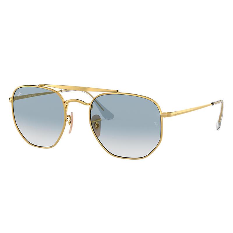 Ray-Ban Marshal Gold, Blue Lenses - RB3648-BlackSkinny