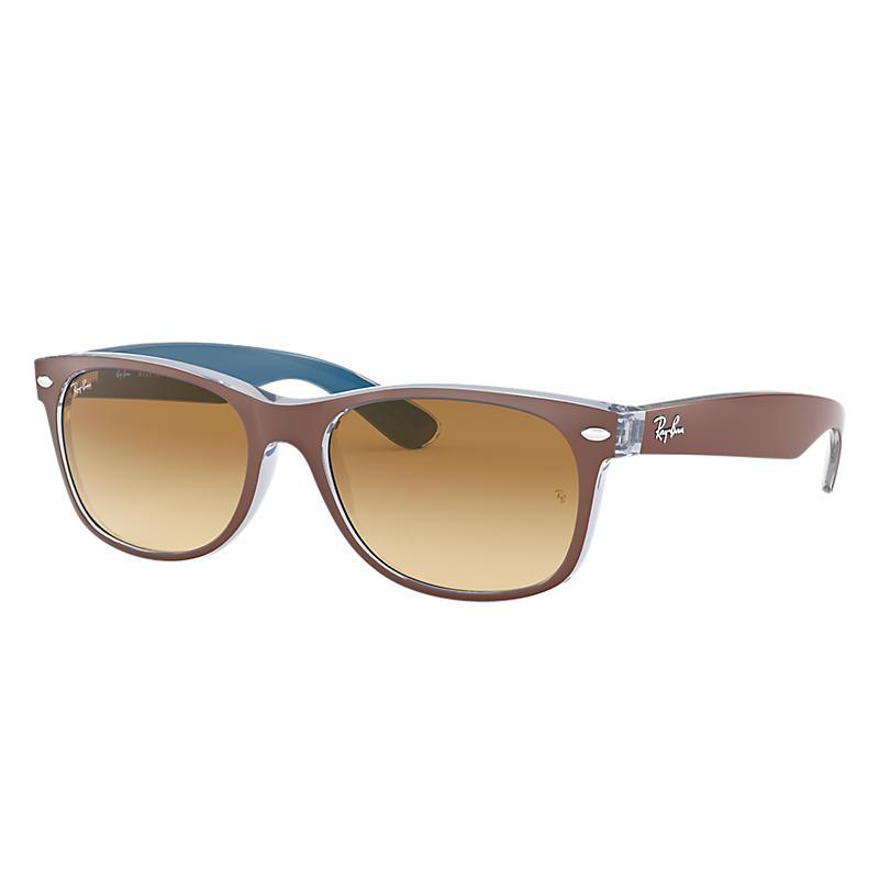 Ray-Ban New Wayfarer Bicolor Brown, Brown Lenses - RB2132-BlackSkinny