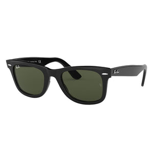Ray-Ban Original Wayfarer Classic Low Bridge Fit Black, Green Lenses - RB2140F-BlackSkinny
