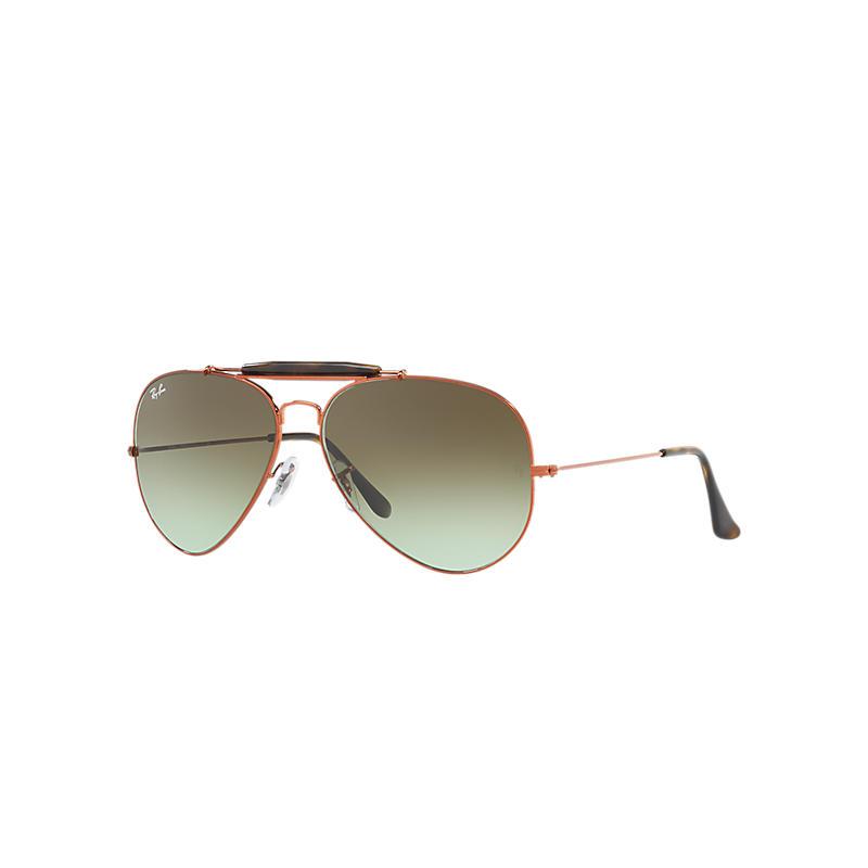 Ray-Ban Outdoorsman II Bronze-Copper, Green Lenses - RB3029-BlackSkinny