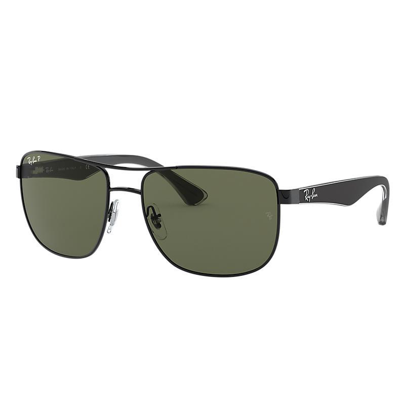 Ray-Ban Rb3533 Black, Polarized Green Lenses - RB3533-BlackSkinny