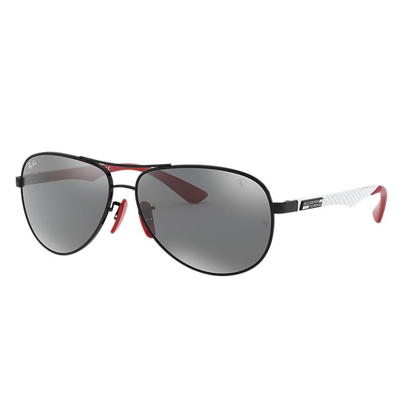 Ray-Ban Rb8313m Scuderia Ferrari Collection Black, Gray Lenses - RB8313M-BlackSkinny