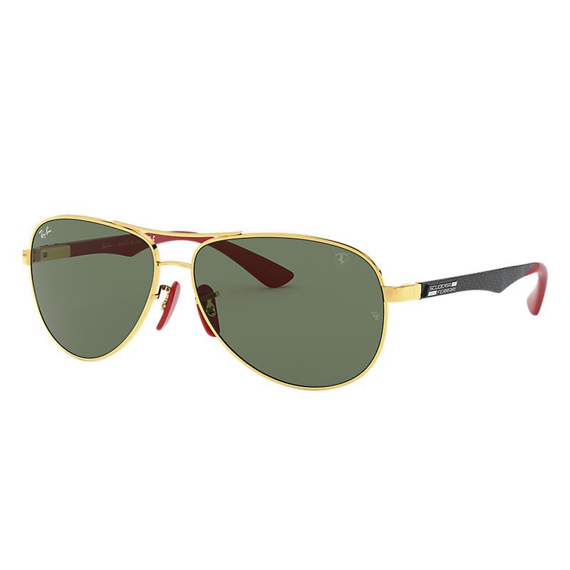 Ray-Ban Rb8313m Scuderia Ferrari Collection Black, Green Lenses - RB8313M-BlackSkinny