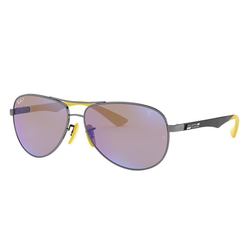 Ray-Ban Rb8313m Scuderia Ferrari Collection Black, Polarized Blue Lenses - RB8313M-BlackSkinny