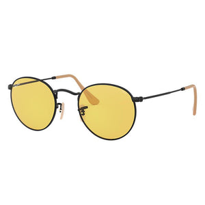 Ray-Ban Round Washed Evolve Black, Yellow Lenses RB3447