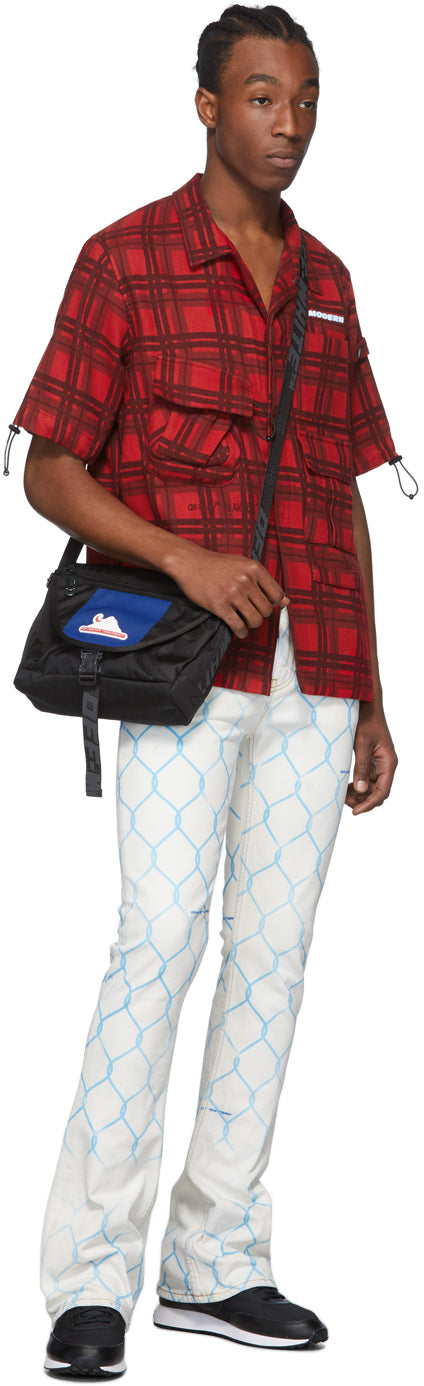 Off-White Red Check Voyager Short Sleeve Shirt