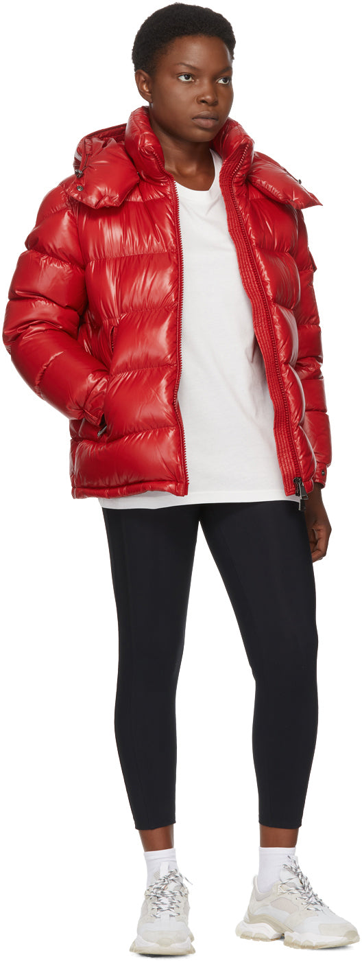 Moncler Red Down Maire Coat - MONCLER Red Down Maire Coat - Moncler Red Down Maire Coat.