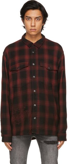 Ksubi Red Plaid Consciousness Shirt - Chemise de conscience à carreaux rouges ksubi - ksubi 붉은 격자 무늬 의식 셔츠