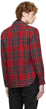 Saint Laurent Red Wool Tartan Shirt
