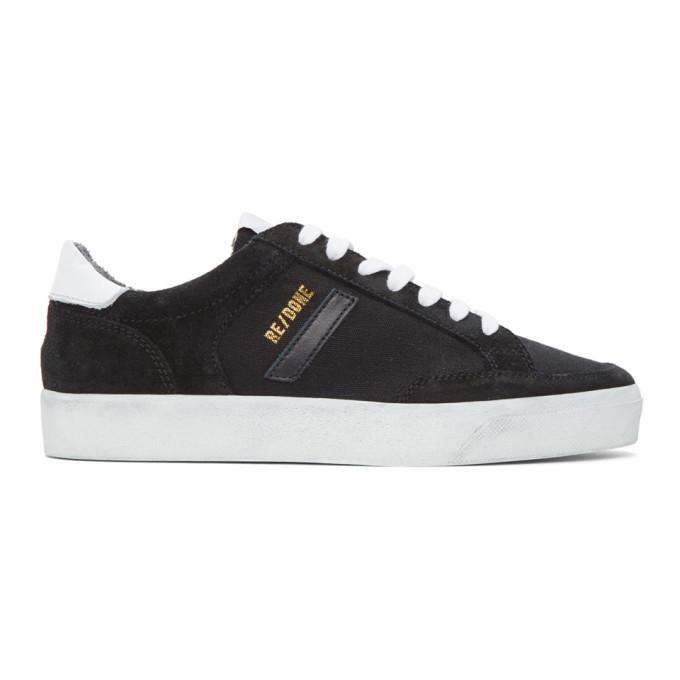 Re/Done Black Suede 90s Skate Sneakers