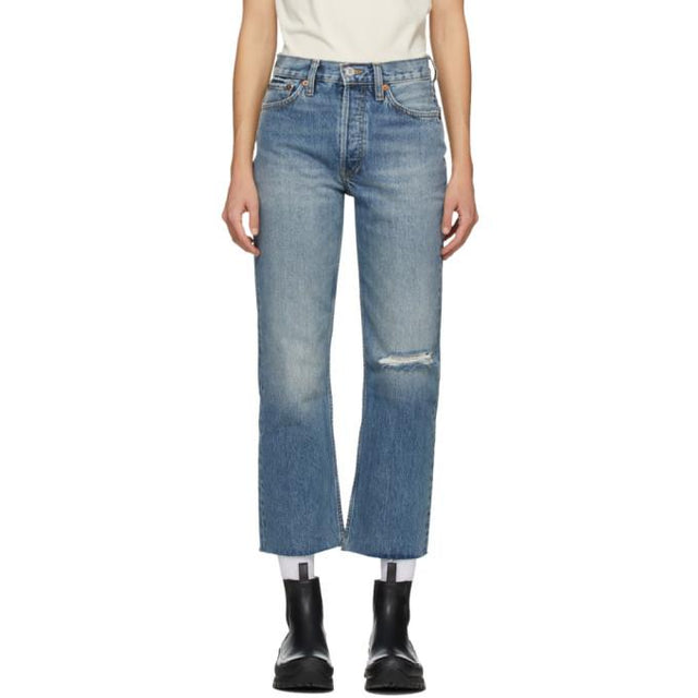 Re/Done Blue 90s Loose Straight Jeans