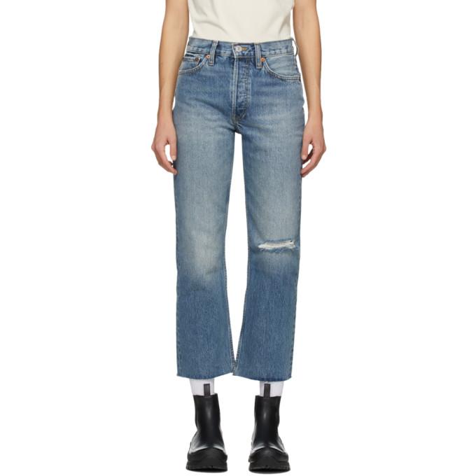 Re/Done Blue 90s Loose Straight Jeans