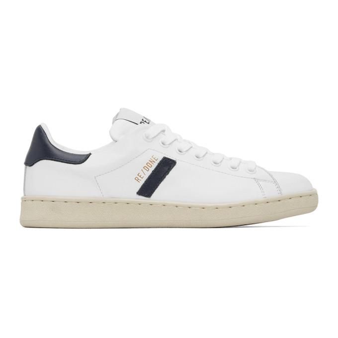 Re/Done White 70s Tennis Sneakers