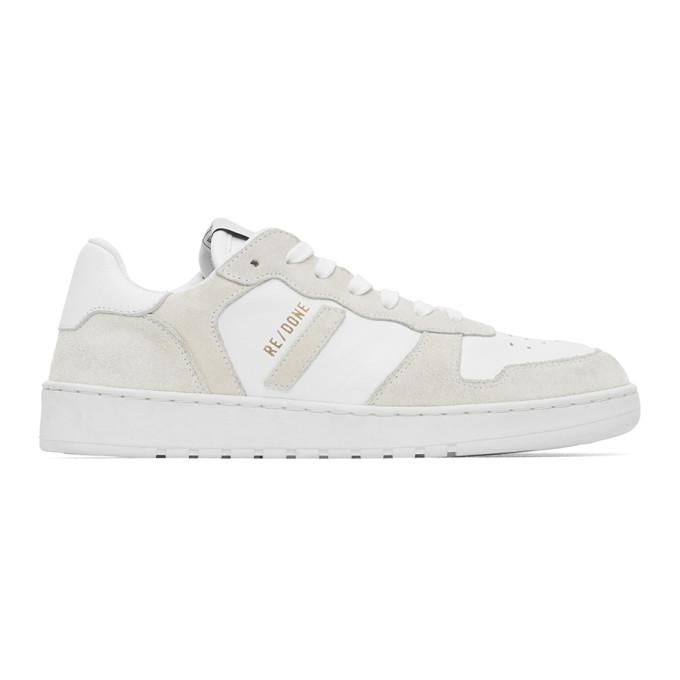 Re/Done White 80s Basketball Sneakers