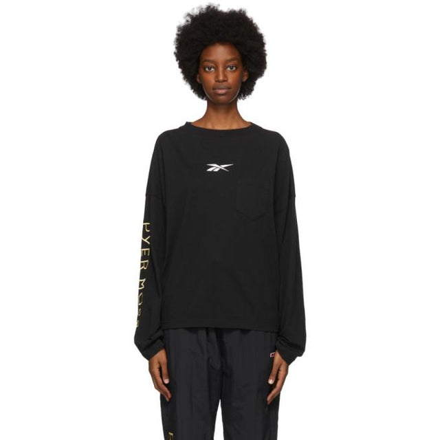 Reebok by Pyer Moss Black Pocket Long Sleeve T-Shirt