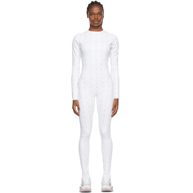 Reebok by Pyer Moss White Allover Logo Jumpsuit