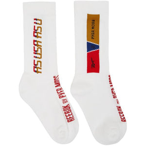 Reebok by Pyer Moss White Logo Socks