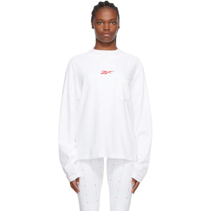 White Cotton T-Shirt by Reebok by Pyer Moss on Sale