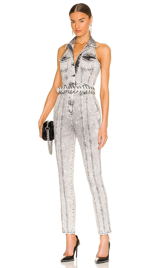 retrofete Ben Jumpsuit in Grey Restofete Ben Jumpsuit en gris Retrofete Ben连身裤穿着灰色