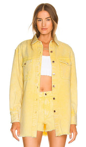 retrofete Doreen Shirt in Lemon Rétro-chemise Doreen en citron 柠檬的Retrofete Doreen衬衫