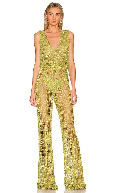 retrofete Nirvana Jumpsuit in Green Retrofete Nirvana Jumpsuit en vert 绿色的Retrofete Nirvana连身裤