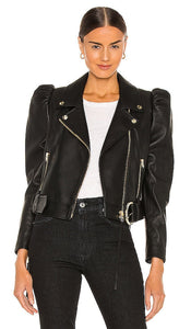 retrofete Tai Leather Jacket in Black Restofete Tai Leather Veste en noir 红色的逆转录式皮夹克黑色