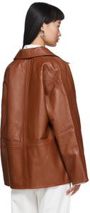 KASSL Editions Reversible Brown Leather Jacket