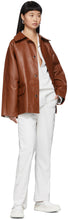 KASSL Editions Reversible Brown Leather Jacket - Veste en cuir marron réversible Editions Kassl - Kassl Editions 가역적 인 갈색 가죽 자켓