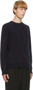 Giorgio Armani Reversible Navy Cashmere Sweater